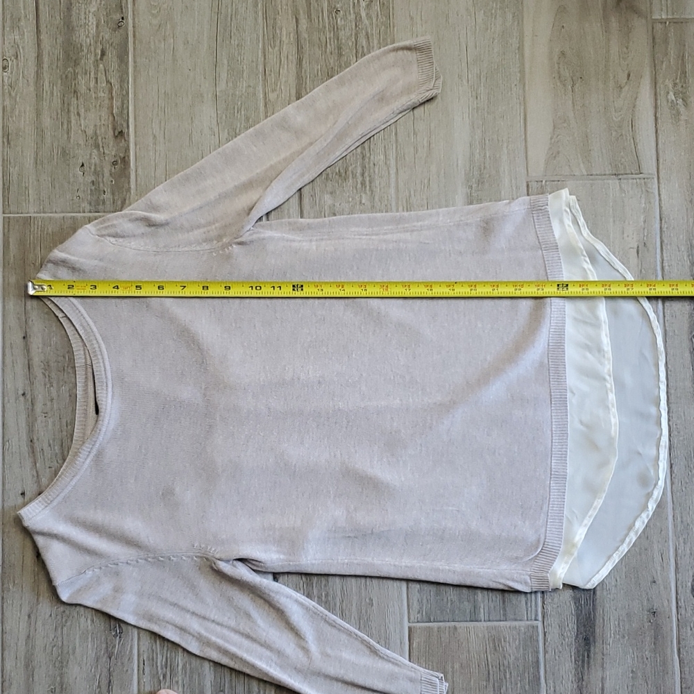 Verve Ami sheer panel sweater size small π - Picture 4 of 6